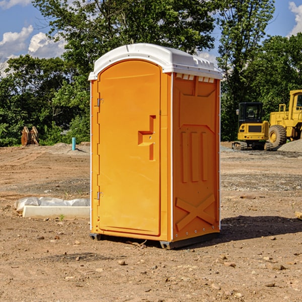 how often are the porta potties cleaned and serviced during a rental period in Lake Holiday IN